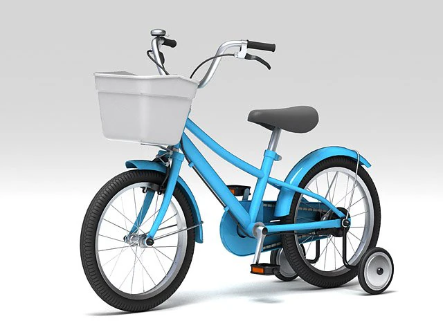 child bike 3D Model .c4d .max .obj .3ds .fbx .stl .blend 