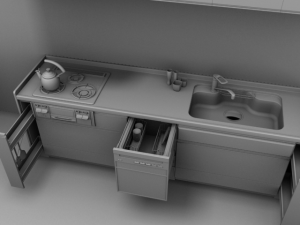 system kitchen01 Modello 3D