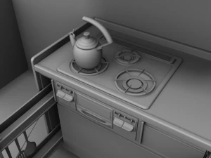 system kitchen01 3D Model
