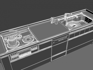system kitchen01 Modello 3D