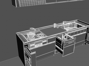 system kitchen01 Modello 3D