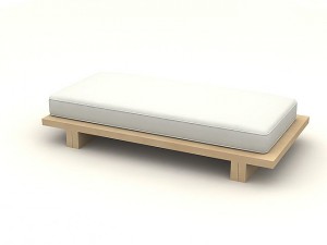 plain bed w711b 3D Model