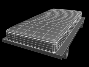 plain bed w711b Model 3D