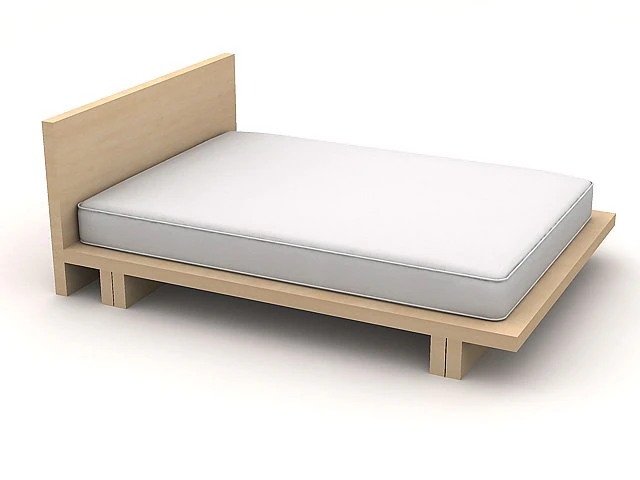 plain bed w711c 3D Model .c4d .max .obj .3ds .fbx .stl .blend 