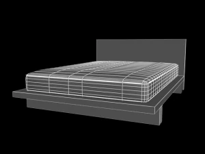 plain bed w711c 3D Model