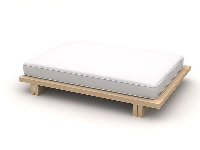 plain bed w711d 3D 模型 .c4d .max .obj .3ds .fbx .stl .blend 