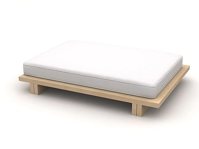 plain bed w711d 3D Model .c4d .max .obj .3ds .fbx .stl .blend 