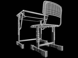 desk school table01 3D Модель