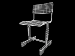 desk school table01 3D Model