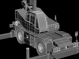 car truckcrane 3D 模型