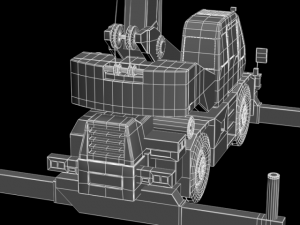 car truckcrane 3D 模型