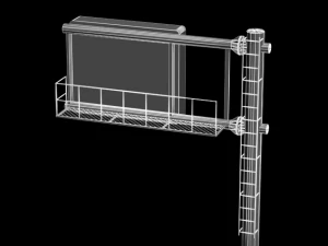 słup informacyjny Model 3D
