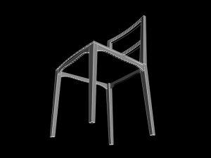 chair c410a Modello 3D