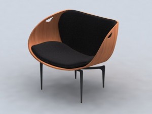 chair e104a 3D Модель