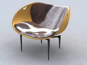 chair e104c 3D Model