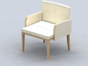 chair e109d 3D Модель