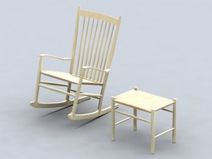 chair e215 3D Model