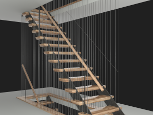 modern staircase Model 3D