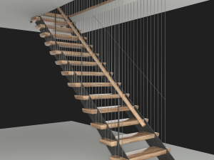 modern staircase Model 3D