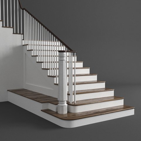 stairs 3D Модель .c4d .max .obj .3ds .fbx .stl .blend 