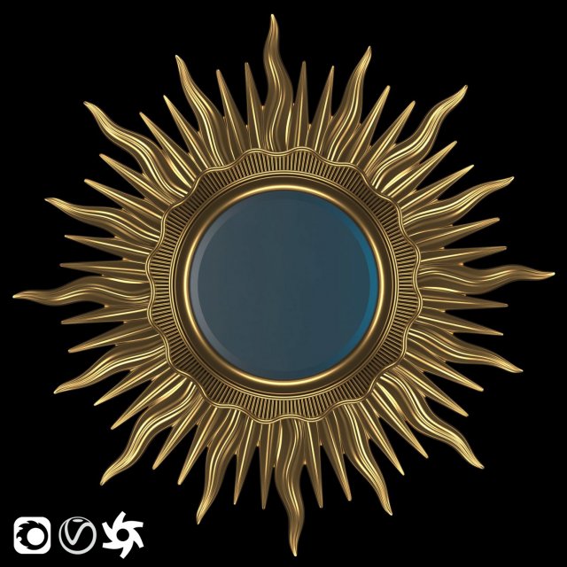 mirror sun 3D Model .c4d .max .obj .3ds .fbx .stl .blend 