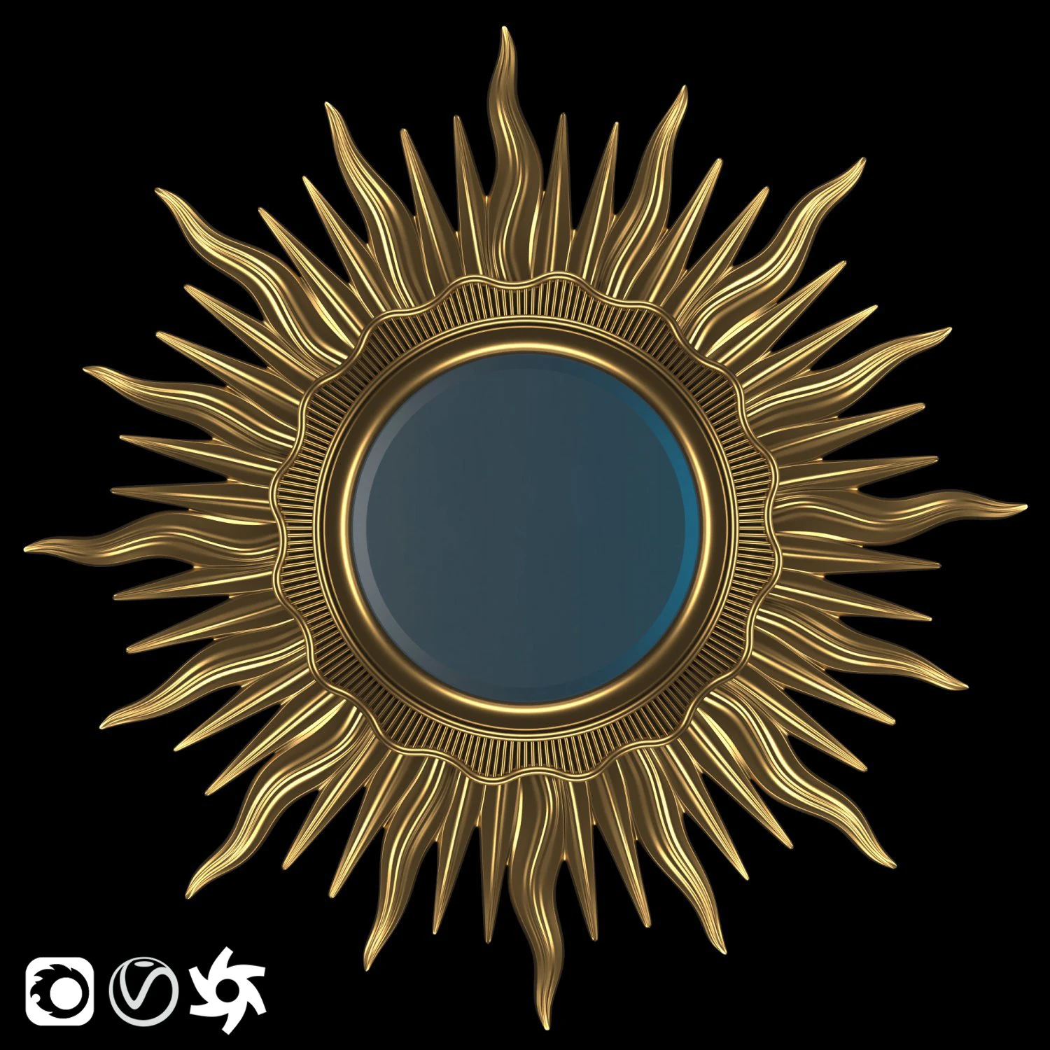 mirror sun 3D Model .c4d .max .obj .3ds .fbx .stl .blend 