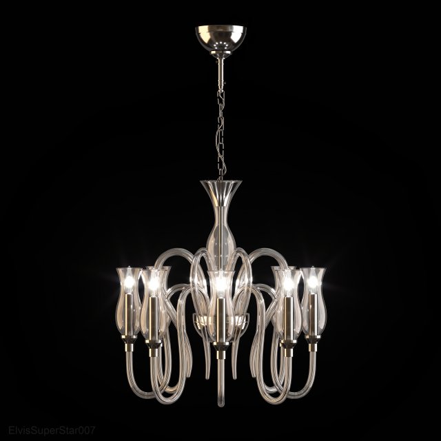 chandelier sylcom teodato 1022 - 8 - 6 - 5 - 4 - 3 3D Модель .c4d .max .obj .3ds .fbx .stl .blend 
