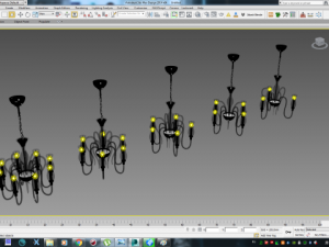 chandelier sylcom teodato 1022 - 8 - 6 - 5 - 4 - 3 3D Модель