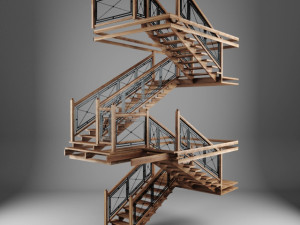 ladder chalet Modelo 3D