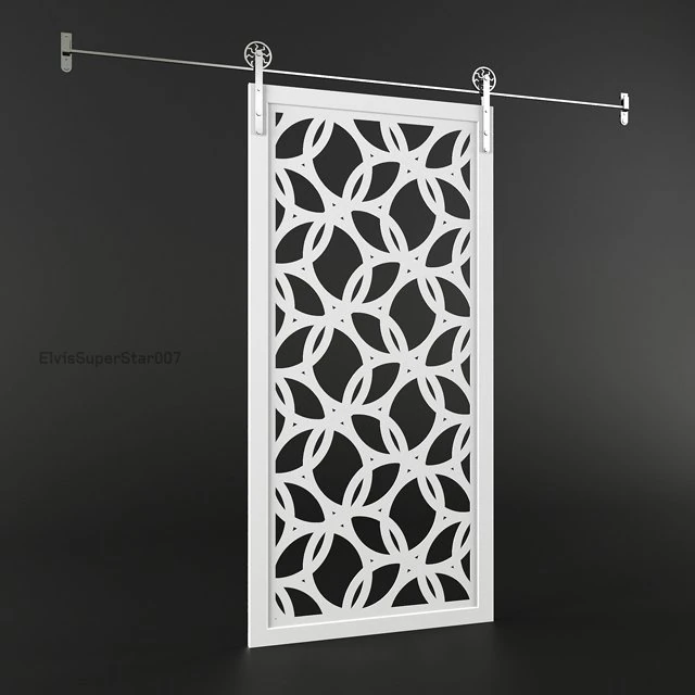 sliding door vintage v2 3D Model .c4d .max .obj .3ds .fbx .stl .blend