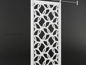 sliding door vintage v2 3D Model