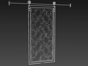 sliding door vintage v2 3D Model
