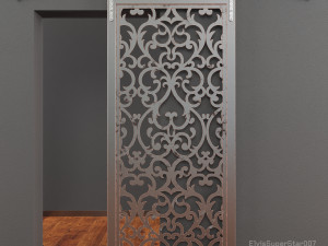 sliding door vintage Modello 3D