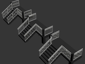 metal railings 3D Модель
