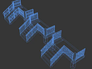 metal railings 3D Model