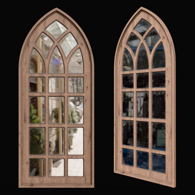 French decorative mirror 3D Модель .c4d .max .obj .3ds .fbx .stl .blend 
