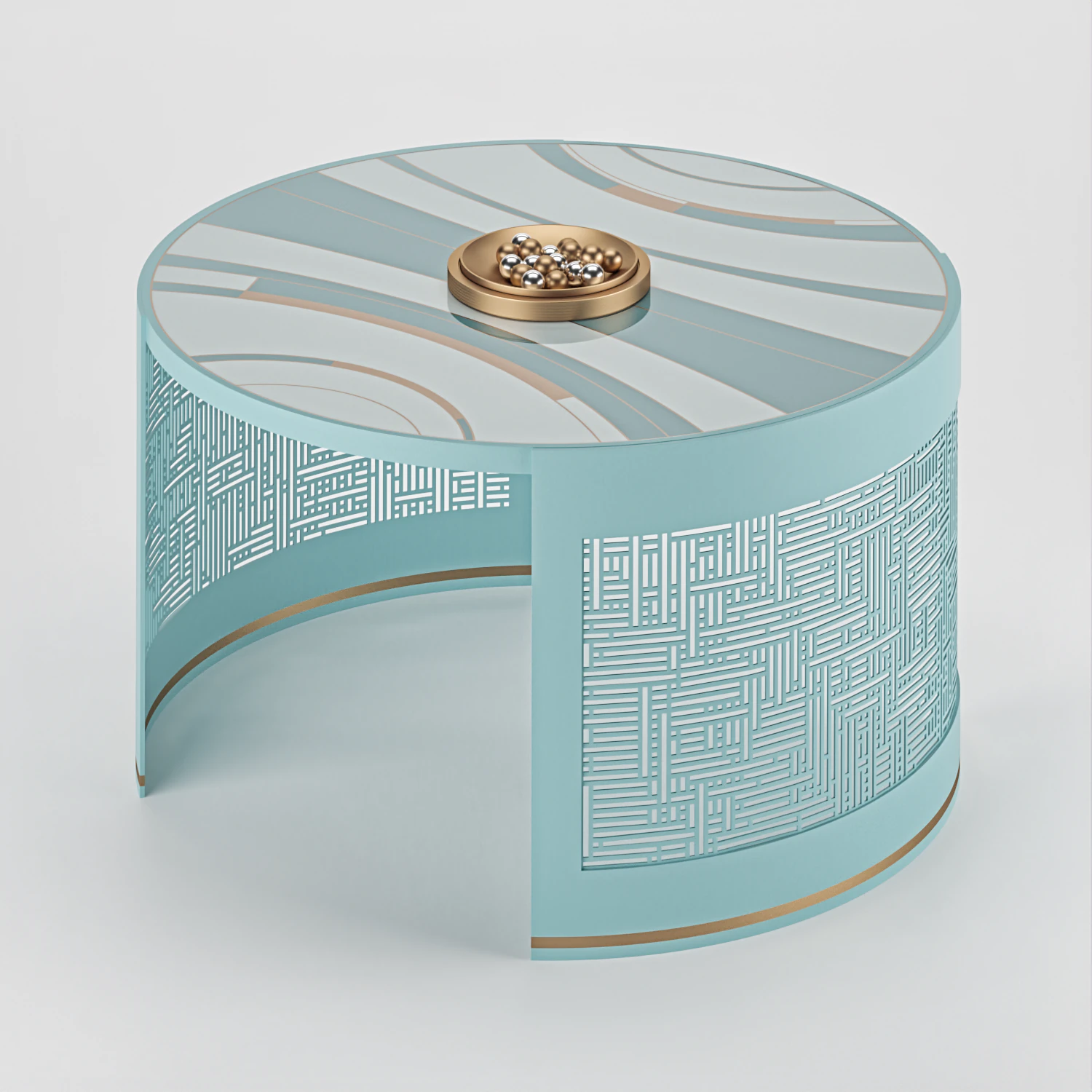 Coffee table Art Deco 3D Model .c4d .max .obj .3ds .fbx .stl .blend 
