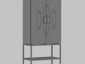 Phoenix Drinks Cabinet SKU 5208VELPKV Model 3D