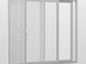 Sliding aluminum windows Model 3D