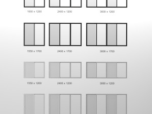 Sliding aluminum windows Modello 3D