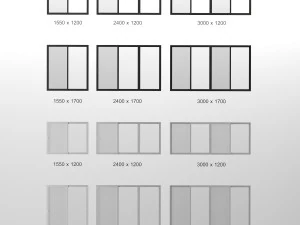 Sliding aluminum windows 3D Model
