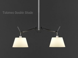artemide tolomeo double shaded suspension Model 3D