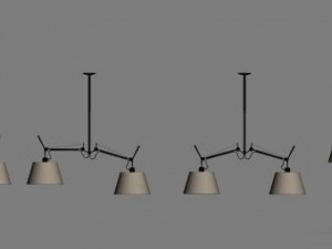 artemide tolomeo double shaded suspension 3D Модель