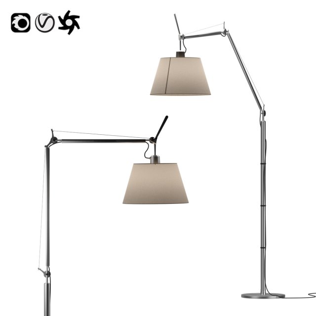 Tolomeo mega terra floor lamp 3D-Modell .c4d .max .obj .3ds .fbx .stl .blend 