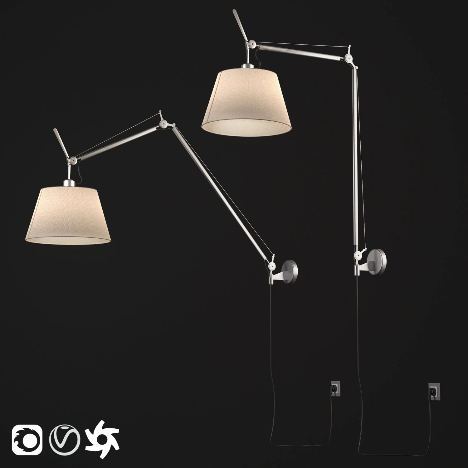 Tolomeo mega parete 3D Model .c4d .max .obj .3ds .fbx .stl .blend 