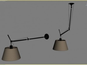 artemide tolomeo sospensione decentrata 3D Модель
