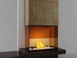 mezzanine avec chemin&eacute;e Modèle 3D