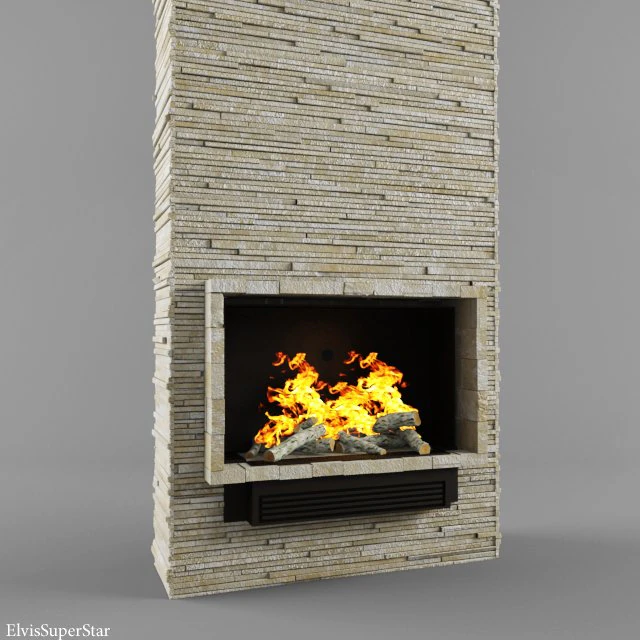 fireplace 3D Model .c4d .max .obj .3ds .fbx .stl .blend 