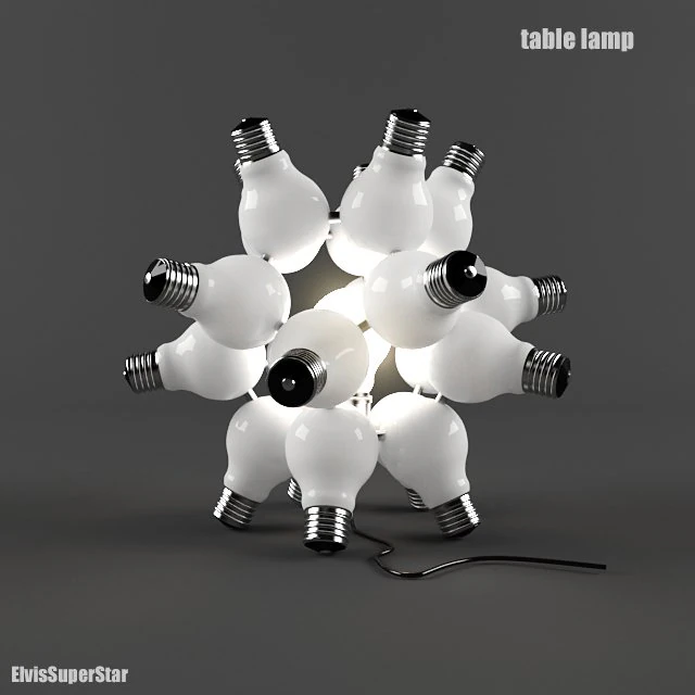 table lamp 3D Model .c4d .max .obj .3ds .fbx .stl .blend 