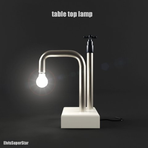 table top lamp 3D Модель .c4d .max .obj .3ds .fbx .stl .blend 